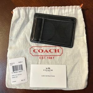 Coach leather card case/wallet